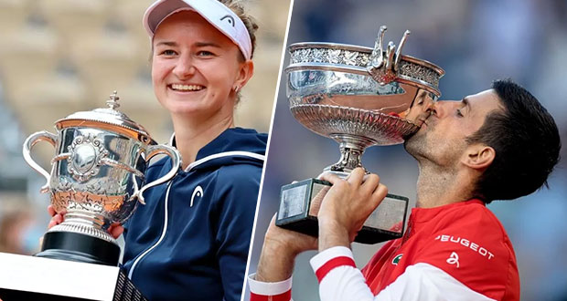 Barbora Krejčíková y Novak Djokovic conquistan Roland Garros 2021