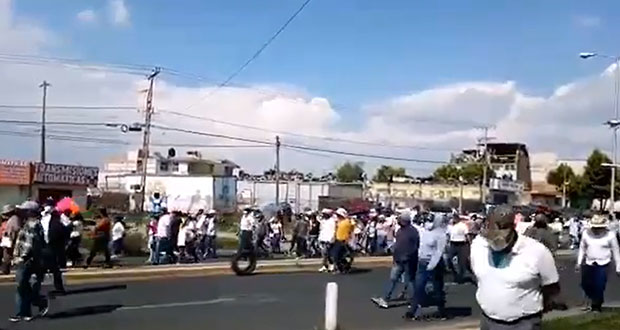 Cierran la México-Puebla por reelección de Alvarado en Huejotzingo
