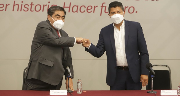 Coordinación y trabajo por Puebla, pactan Barbosa y Eduardo Rivera en reunión