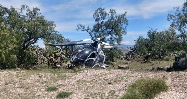 Helicóptero de Fuerza Aérea sufre aterrizaje forzoso en Edomex