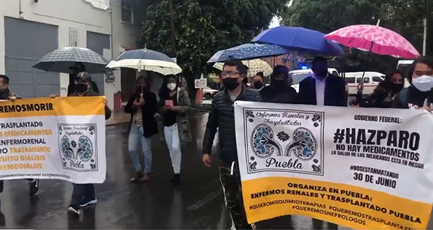 Protestan pacientes trasplantados, exigen medicamentos para tratamiento