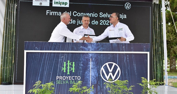 Sader y VW colaboran para conservación de bosques en Hueytamalco