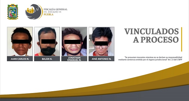 Vinculan a proceso a 4 hombres por robo agravado en capital poblana