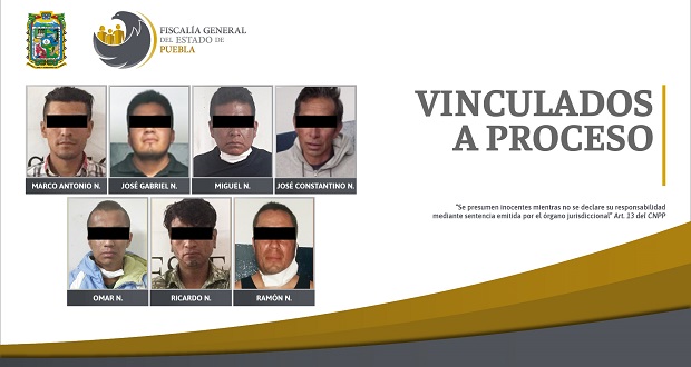 Vinculan a proceso a siete hombres por violencia familiar en Puebla