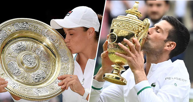 Barty y Djokovic se consagran campeones de Wimbledon