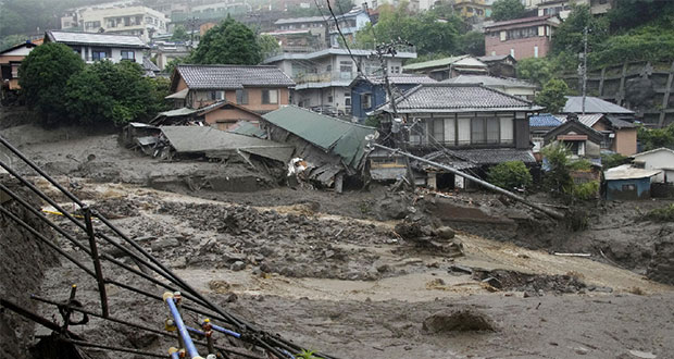 Deslave por fuertes lluvias en Japón deja al menos 19 desaparecidos