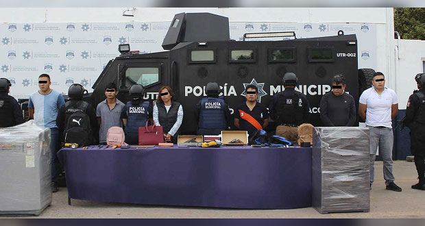 Detienen a grupo delictivo vinculado a 40 robos en Puebla