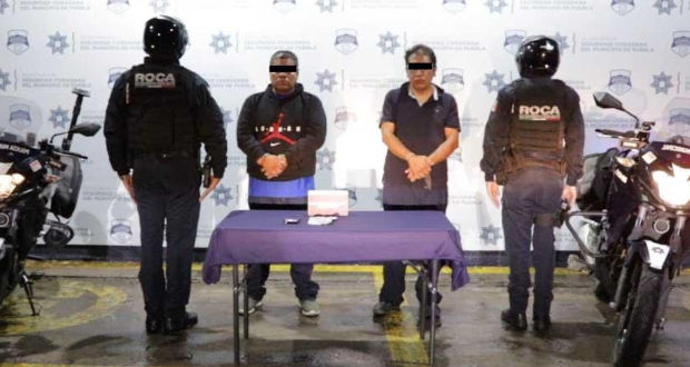 Policía Municipal detiene a hombres por robo a negocio con violencia