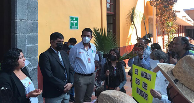 En protesta, exigen clausurar pozos profundos en San Andrés Cholula