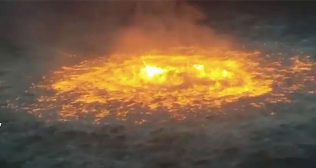 Pemex sofoca incendio en ducto de Ku Maoob Zaap, Campeche
