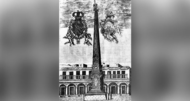 ¿Sabías que en el zócalo de Puebla se erigía un obelisco?