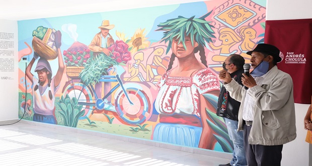 Comuna inaugura mural cultural en San Andrés Cholula