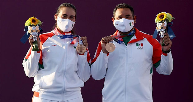¡Cayó la primera! México gana bronce en tiro con arco mixto