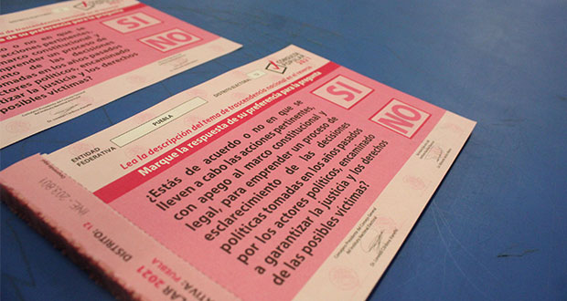 Antes de tiempo, levantan boletas de consulta popular en Cholula