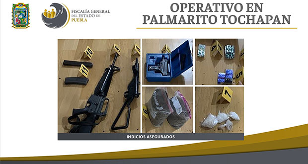 Cateo de la Fiscalía en Palmarito deja 5 elementos lesionados; aseguran armas