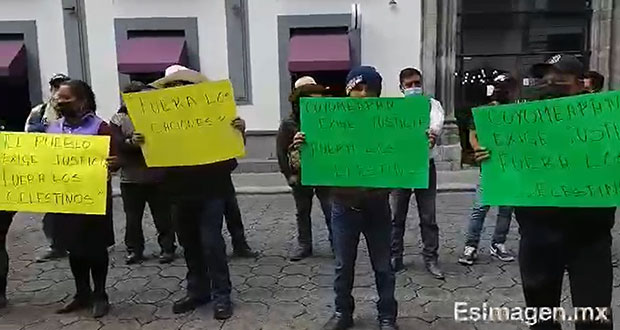 En Congreso local, pobladores de Coyomeapan exigen auditoría a edil