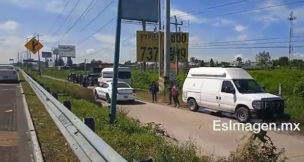 Hallan restos humanos en la México-Puebla, a la altura de Coronango  