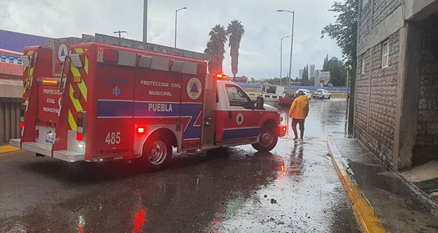 Huracán Grace deja inundaciones y tira un árbol en Puebla capital