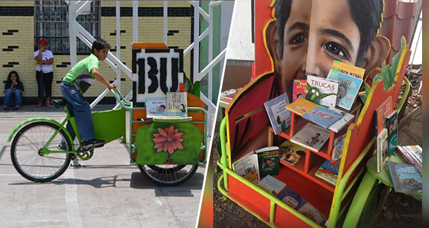 “La tamalera”, librero rodante que impulsa lectura en barrio de San Antonio