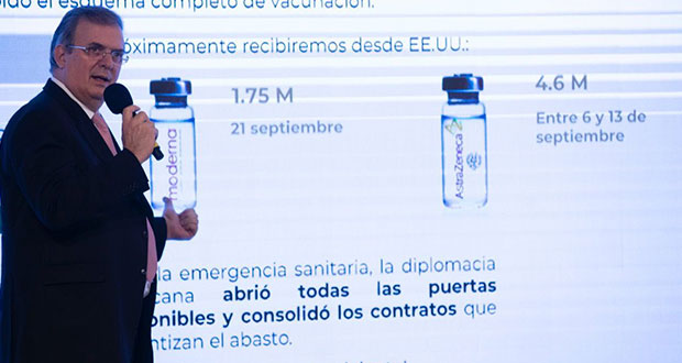 México terminará 2021 con 150 millones de vacunas Covid: Ebrard 