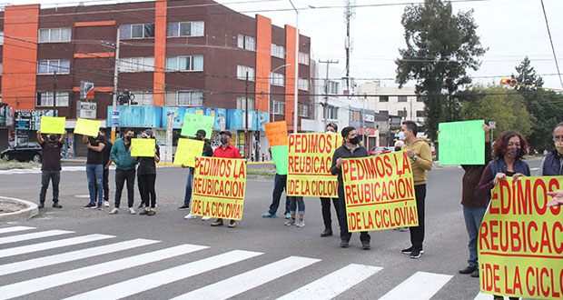 Piden vecinos reubicar ciclovía en San Manuel; Comuna lo descarta