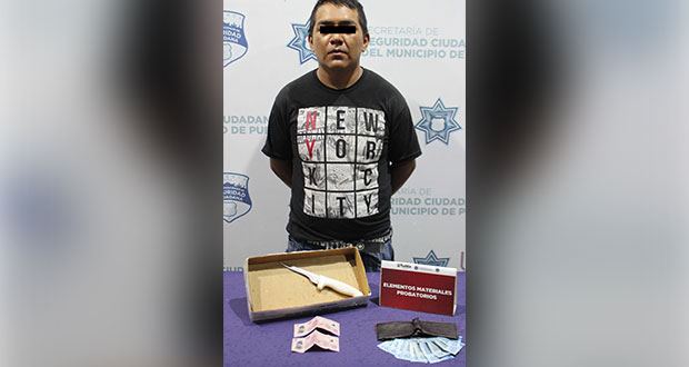 Policía municipal detiene a hombre por robo a ruta Nueva Visión