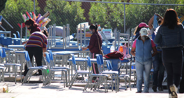 Previo a regreso a clases, jornada de limpieza en escuelas de Puebla