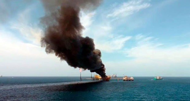 Tras incendio en plataforma de Pemex, van 5 muertos; producción cae