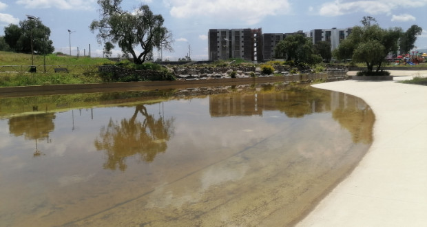Ojo de agua en parque Amalucan, averiado, no abandonado: Comuna