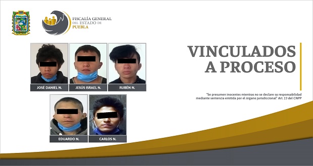 Cinco hombres van a prisión por el secuestro de una joven en Atlixco