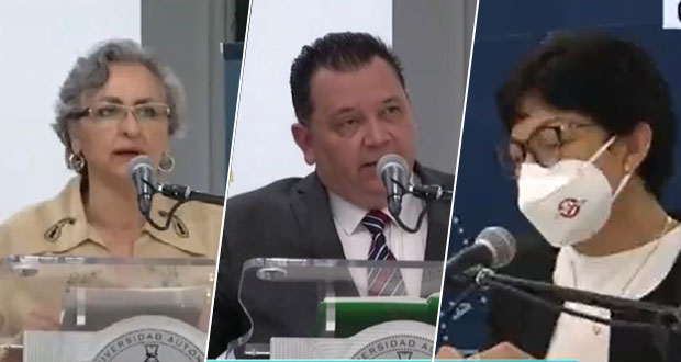 Aplaude Consejo de BUAP a Cedillo; increpan a Grajales y Paredes