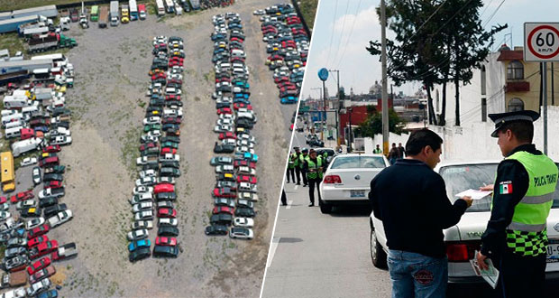Costos de corralones y multas de tránsito se mantendrán en Puebla capital