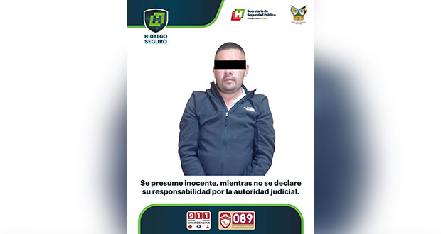 Detienen a alcalde de Honey en Hidalgo por portación ilegal de arma 