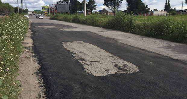Habrá cortes en circulación por reconstrucción de la Recta a Cholula