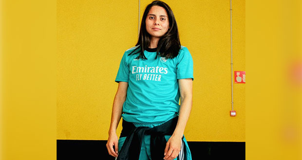 Mexicana Kenti Robles modela nueva playera del Real Madrid