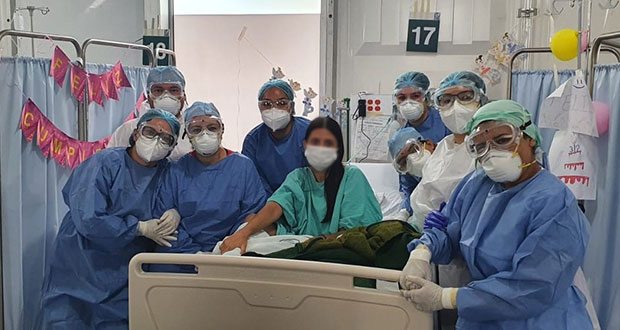 Marifer festeja 31 años tras recuperarse de Covid en IMSS