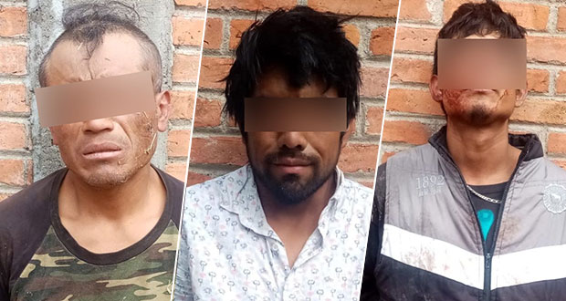 Policía Estatal detiene a tres hombres por robo a casa habitación