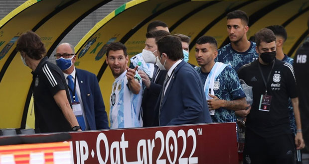 Policía sanitaria irrumpe en el Brasil vs Argentina