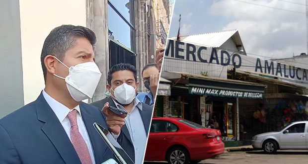 Respaldará Eduardo Rivera reconstrucción de mercado Amalucan; buscará diálogo