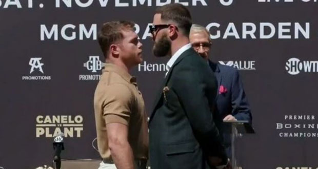 Se calientan los ánimos entre “Canelo” Álvarez y Caleb Plant