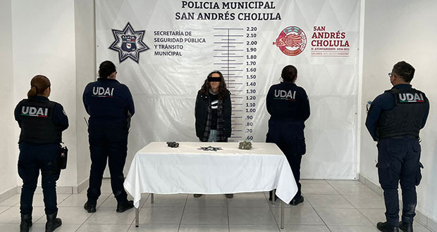 Ssptm detiene a un presunto narcomenudista en San Andrés Cholula