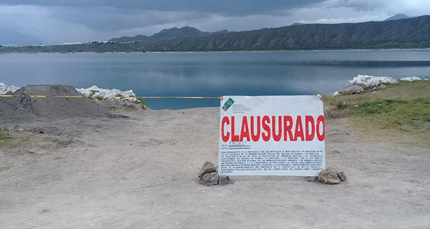 Clausuran obras para construir muelle en Laguna de Alchichica