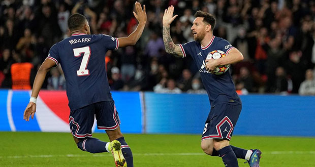 Con goles de Mbappé y Messi, el PSG vence al RB Leipzig