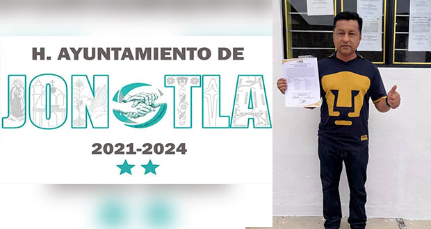 Edil de Jonotla viola ley al usar en logo imágenes religiosas y escudo de Pumas