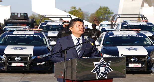 Eduardo Rivera llama a policías municipales redoblar esfuerzos con Operativo 100. Foto: Especial