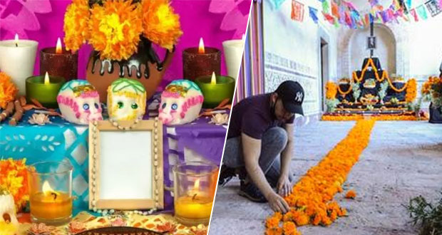 Espejos y caminos de flores, símbolos en altares de Cholula y Huaquechula