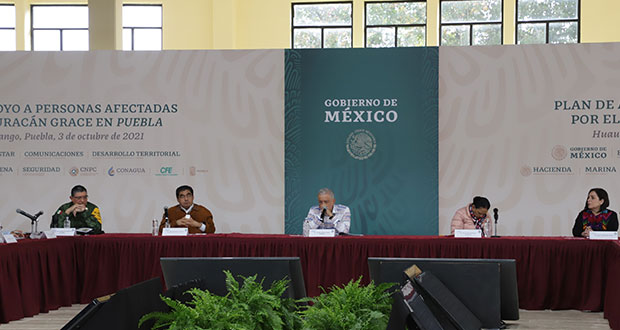 Federación destina 744 mdp a Puebla para resarcir daños por huracán "Grace"