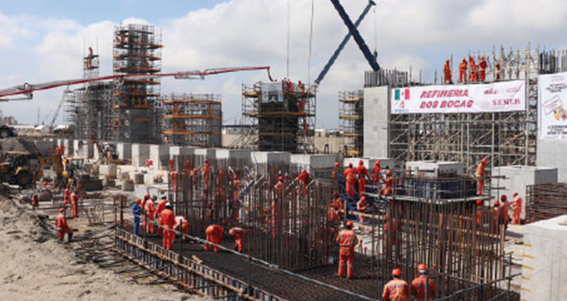 Sener reporta avance de 64% en construcción de refinería de Dos Bocas
