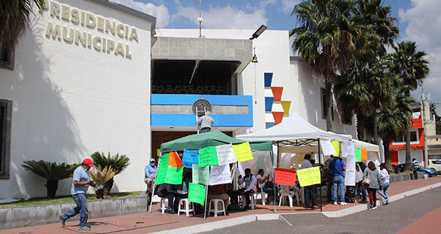 Sindicato de Comuna de Cuautlancingo, 14 días sin laborar; pide diálogo