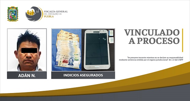 Dan prisión preventiva a sujeto por extorsionar a su primo en Puebla